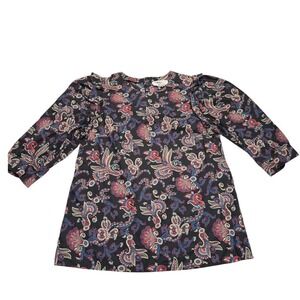 Ba&sh Rym Blouse Paisley black blue red Buttons Career Small